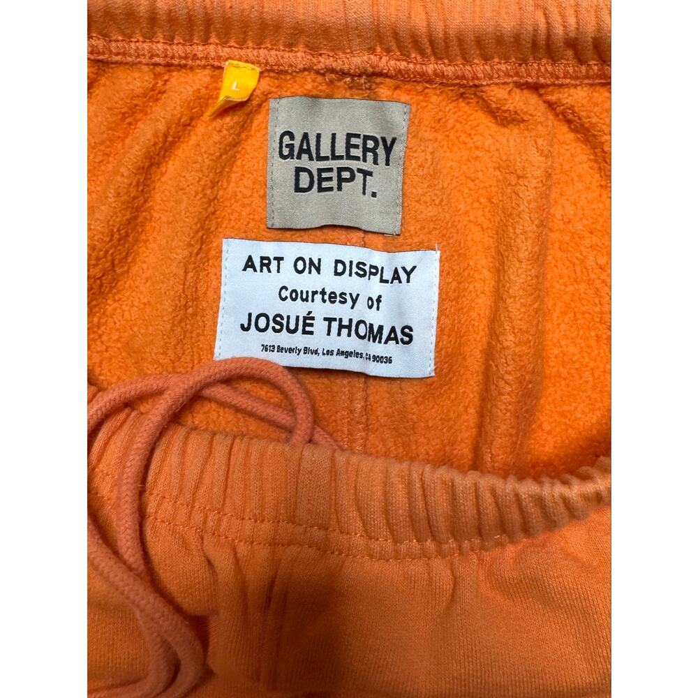 Gallery Dept Orange Flare Sweatpants Paint Splatter Graphic Size Large - Picture 3 of 6